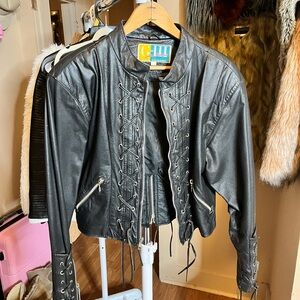 G-III Women's Black Leather Jacket